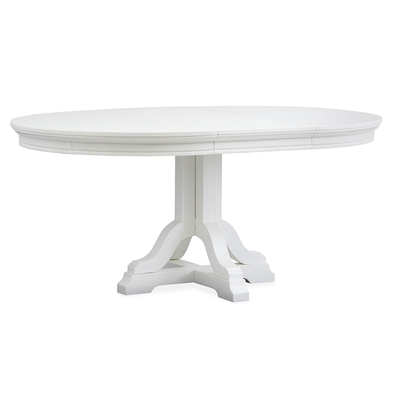 Magnussen Home Charleston White Dove White Extendable 48