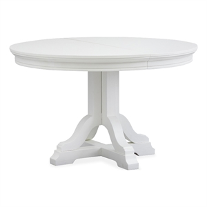 Magnussen Home Charleston White Dove White Extendable 48&quot Round Dining Table