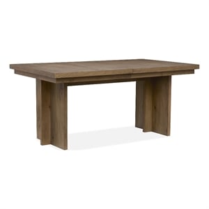 Magnussen Home Marcel Harvest Brown Extendable Trestle Dining Table