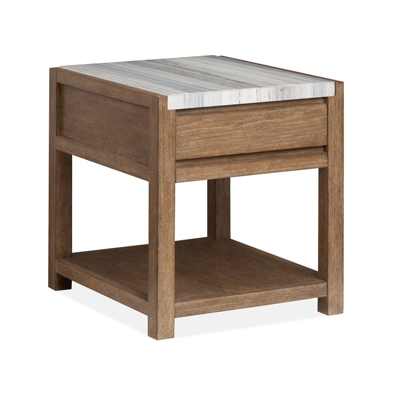Magnussen Home Plum Creek Sierra Brown Rectangular End Table