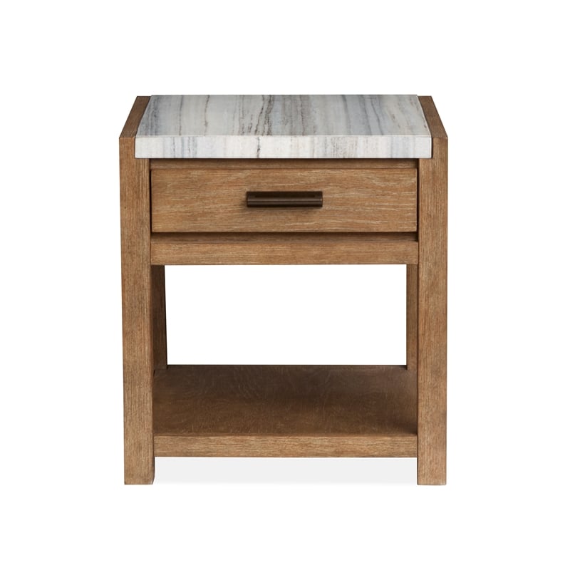 Magnussen Home Plum Creek Sierra Brown Rectangular End Table