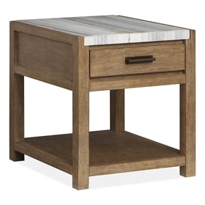 Magnussen Home Plum Creek Sierra Brown Rectangular End Table