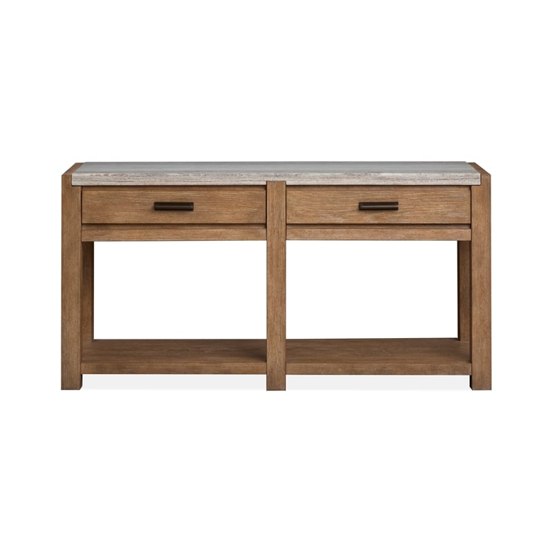 Magnussen Home Plum Creek Sierra Brown Rectangular Sofa Table