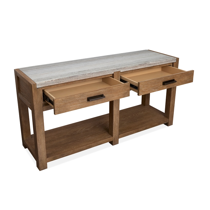 Magnussen Home Plum Creek Sierra Brown Rectangular Sofa Table