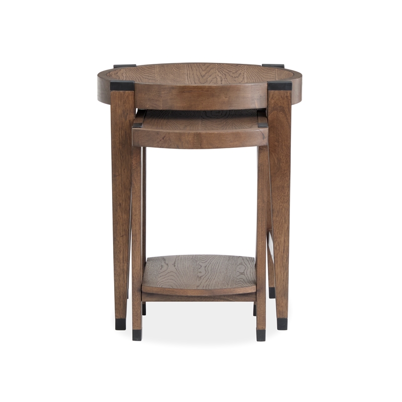 Magnussen Home Kaysen Wallaby And Matte Black Nesting End Table
