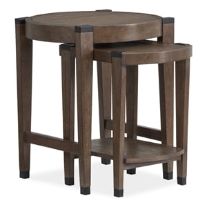 Magnussen Home Kaysen Wallaby And Matte Black Nesting End Table