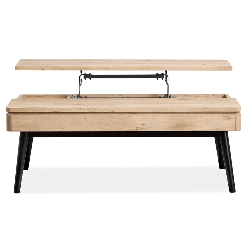 Magnussen Home Fletcher Driftwood Lift Top Storage Cocktail Table