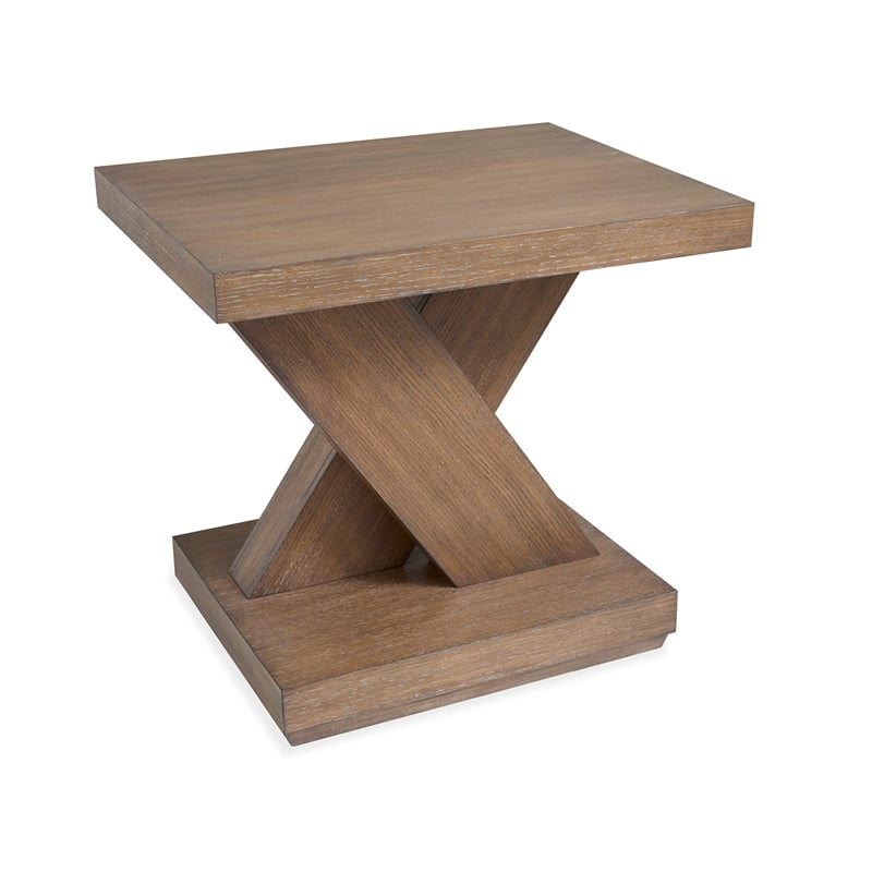 Magnussen Home Lansbury Antique Wheat Rectangular End Table