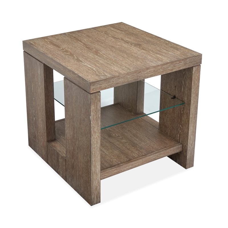 Magnussen Home Conway Spiced Brown Rectangular End Table