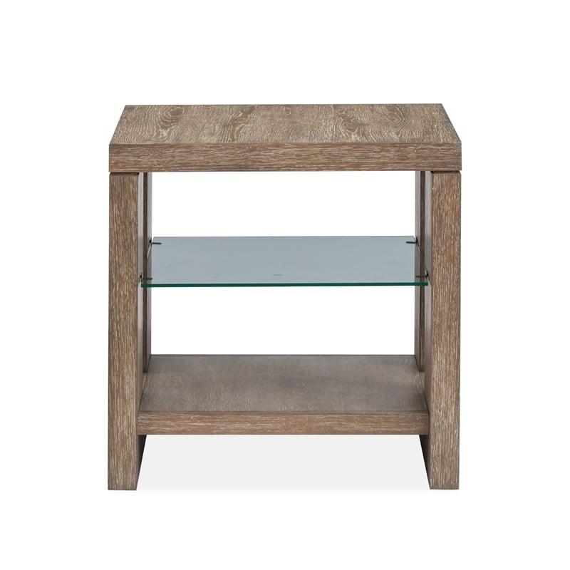 Magnussen Home Conway Spiced Brown Rectangular End Table