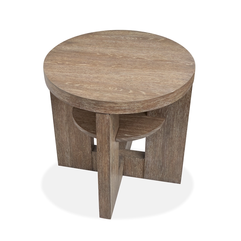 Magnussen Home Conway Spiced Brown Round End Table