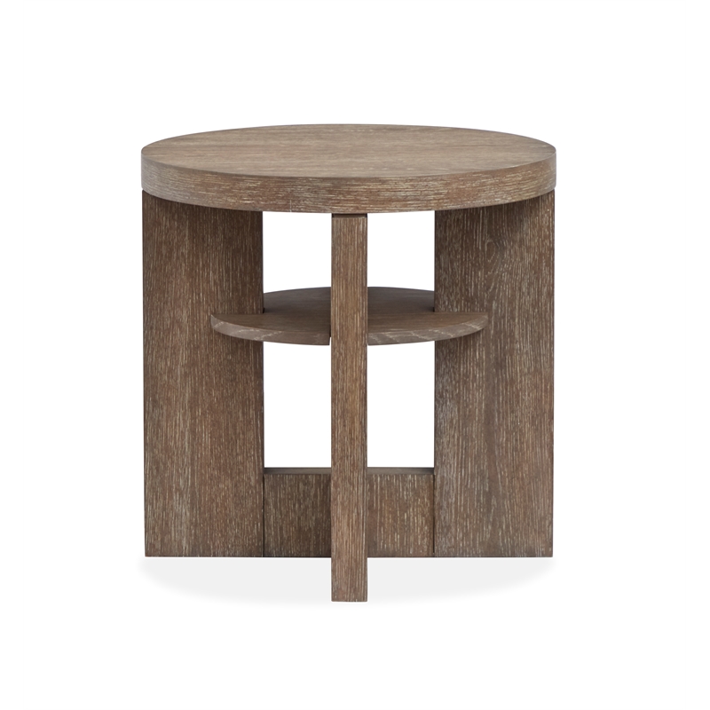 Magnussen Home Conway Spiced Brown Round End Table