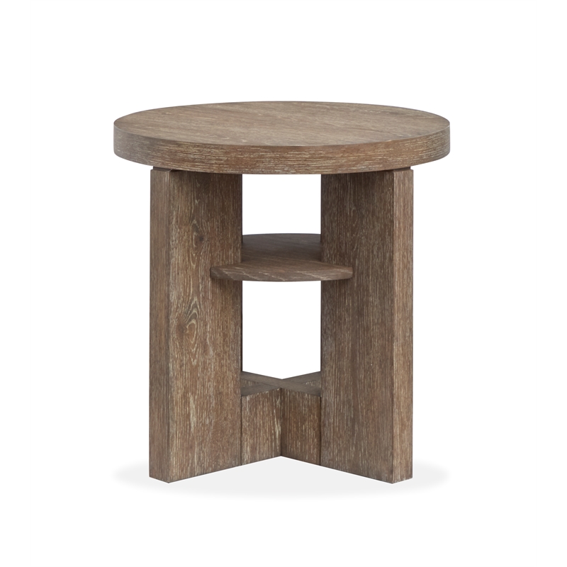 Magnussen Home Conway Spiced Brown Round End Table