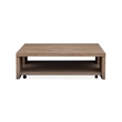 Magnussen Home Conway Spiced Brown Square Cocktail Table With Casters