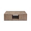 Magnussen Home Conway Spiced Brown Square Cocktail Table With Casters