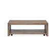 Magnussen Home Conway Spiced Brown Rectangular Cocktail Table With Casters