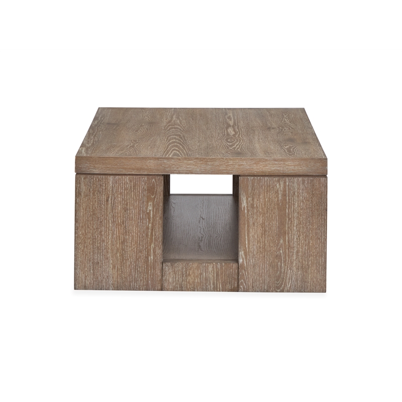 Magnussen Home Conway Spiced Brown Rectangular Cocktail Table With Casters