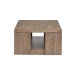 Magnussen Home Conway Spiced Brown Rectangular Cocktail Table With Casters