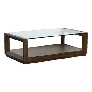 Magnussen Home Sebastian Cinnamon Rectangular Cocktail Table With Casters