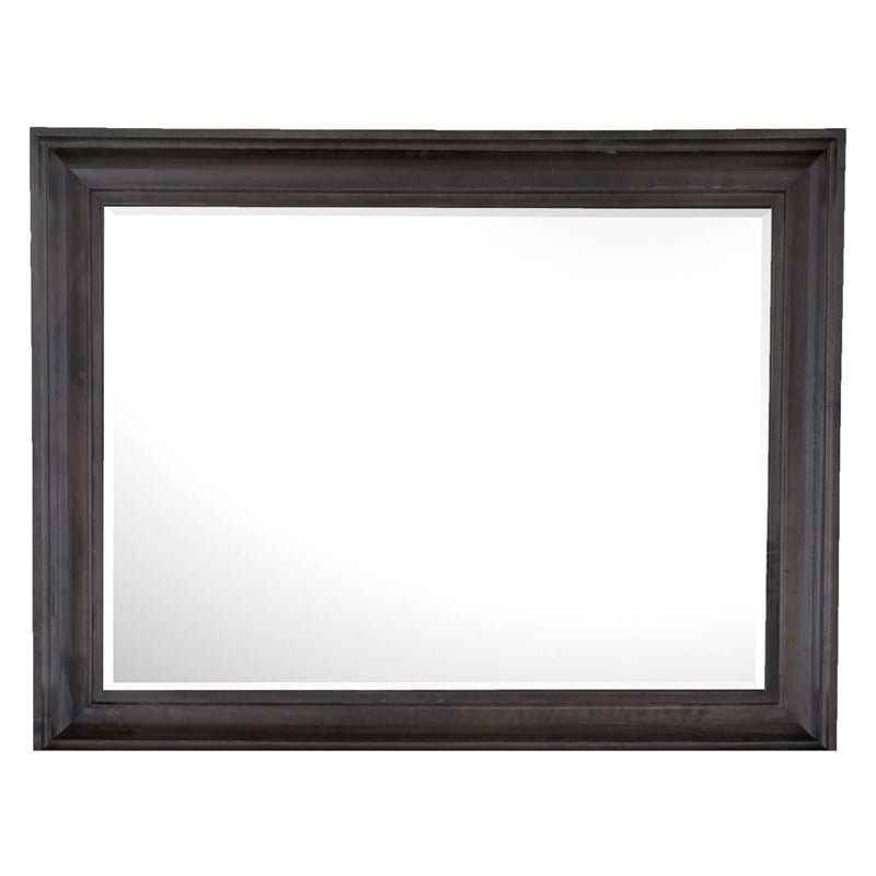 Magnussen Home Calistoga Weathered Charcoal Drawer Dresser With Landscape Mirror