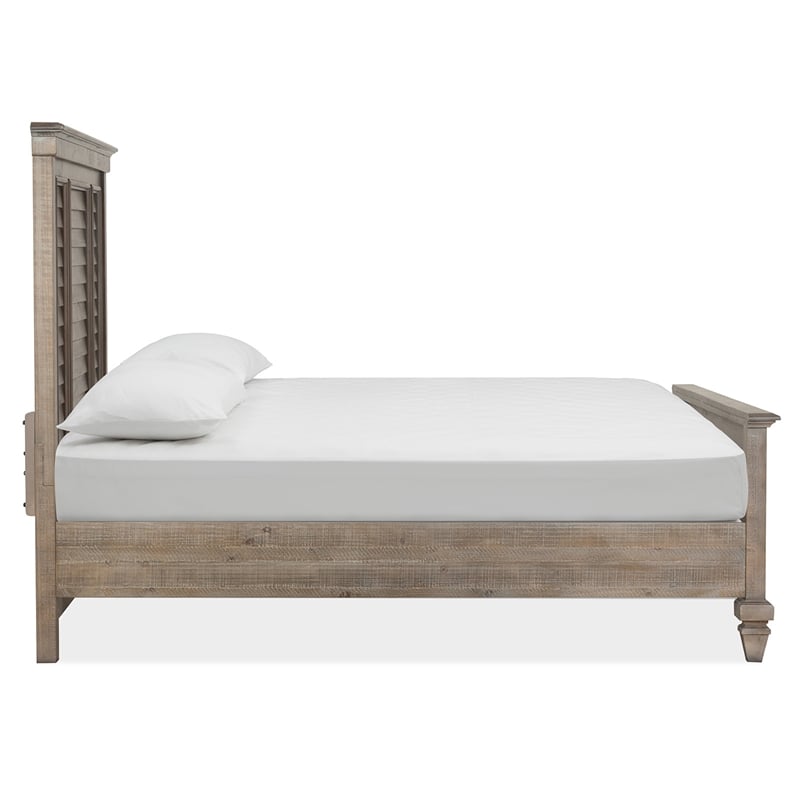 Magnussen Home Lancaster Dovetail Grey Queen Shutter Panel Bed