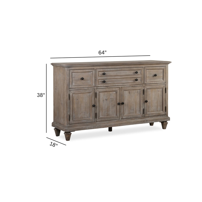 Magnussen Home Lancaster Dovetail Grey Buffet