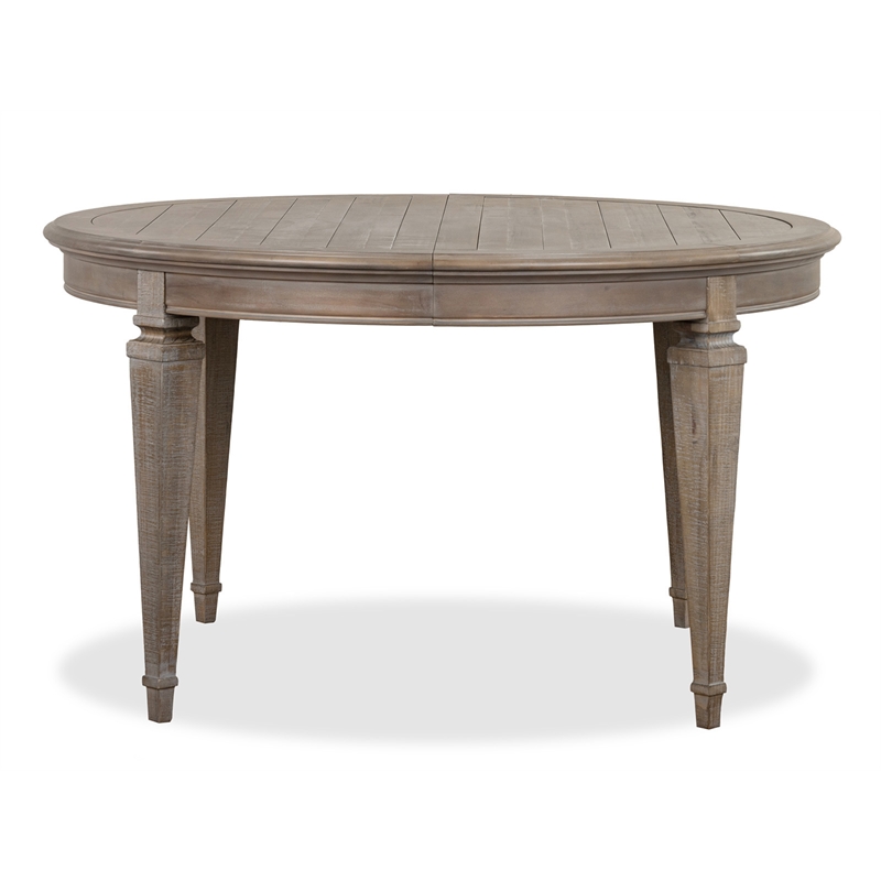 Magnussen Home Lancaster Dovetail Grey Extendable Round Dining Table