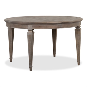 Magnussen Home Lancaster Dovetail Grey Extendable Round Dining Table