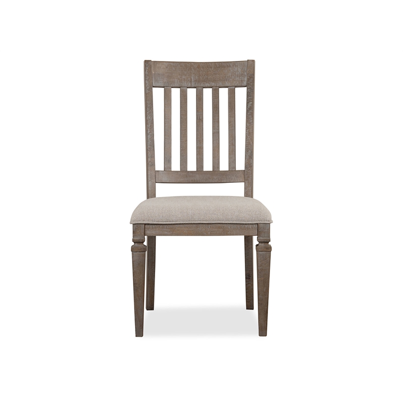 Magnussen Home Lancaster Dovetail Grey Upholstered Side Chair Two Pack