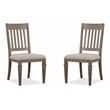 Magnussen Home Lancaster Dovetail Grey Upholstered Side Chair Two Pack
