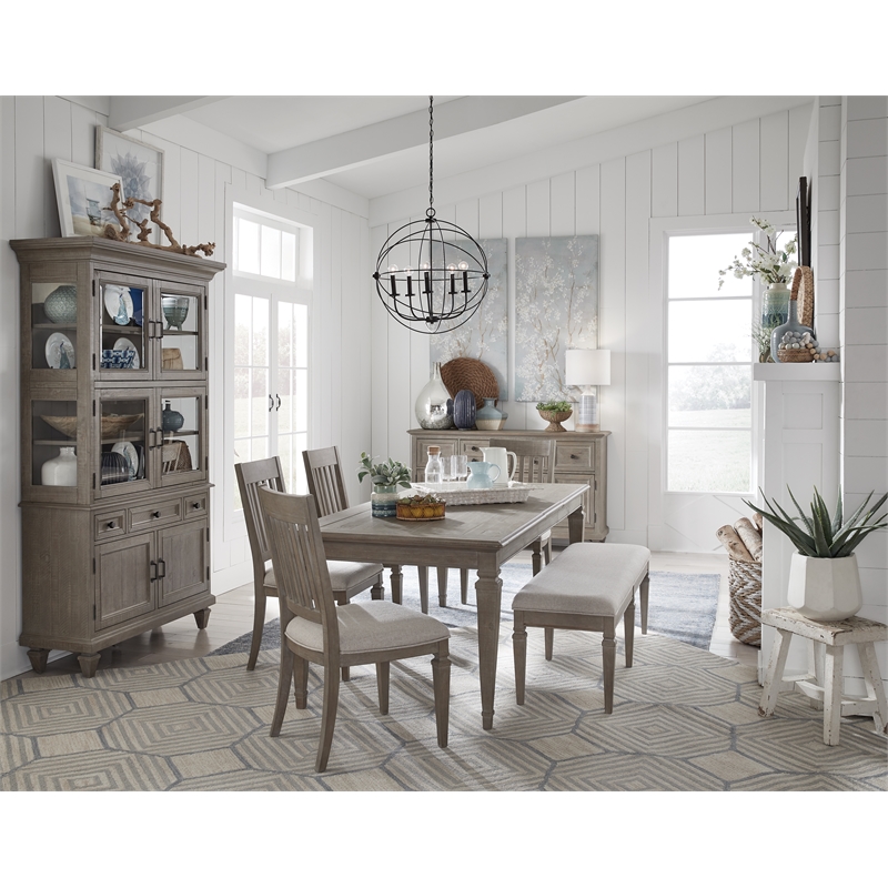 Magnussen Home Lancaster Dovetail Grey Upholstered Side Chair Two Pack