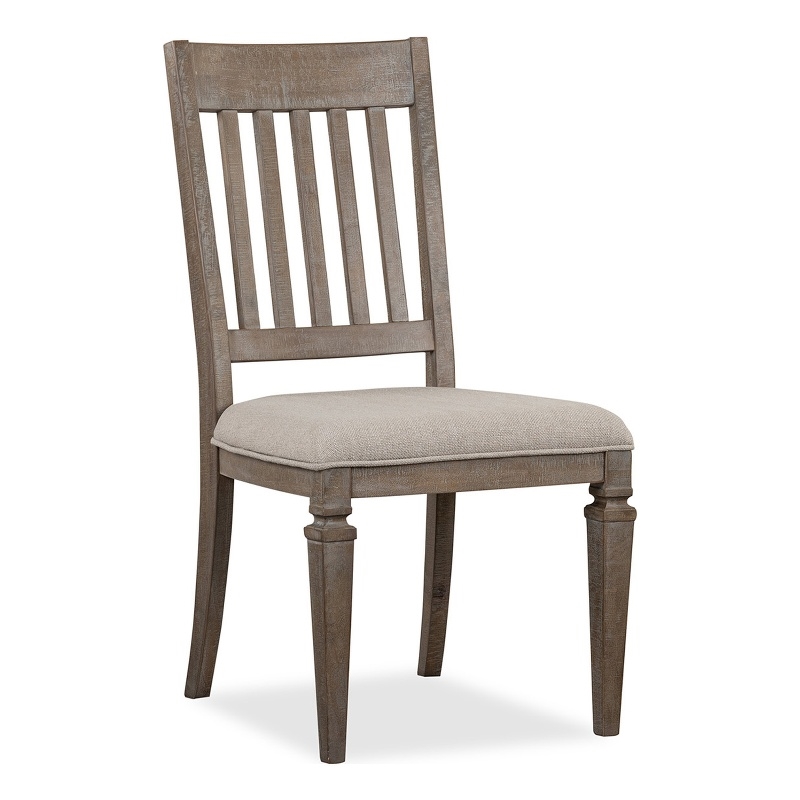 Magnussen Home Lancaster Dovetail Grey Upholstered Side Chair Two Pack