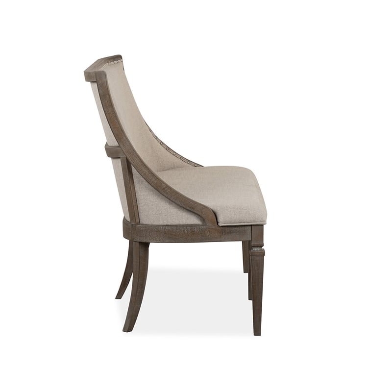 Magnussen Home Lancaster Dovetail Grey Upholstered Bench