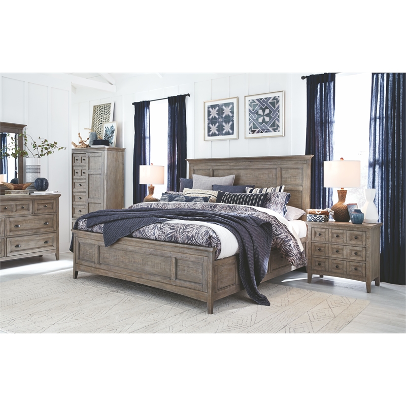 Magnussen Home Paxton Place Dovetail Grey Queen Panel Storage Bed