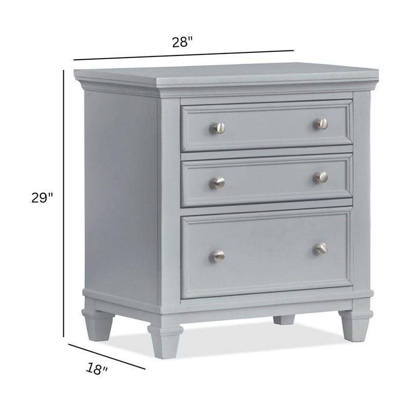 Magnussen Home Charleston Harbor Gray Grey Drawer Nightstand