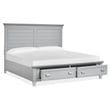 Magnussen Home Charleston Harbor Gray Queen Grey Panel Storage Bed