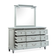 Magnussen Home Glenbrook Pebble Drawer Dresser With Landscape Mirror in Pebble