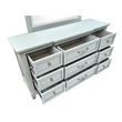 Magnussen Home Glenbrook Pebble Drawer Dresser With Landscape Mirror in Pebble