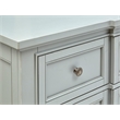 Magnussen Home Glenbrook Pebble Drawer Dresser With Landscape Mirror in Pebble