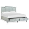 Magnussen Home Glenbrook Pebble King Panel Storage Bed