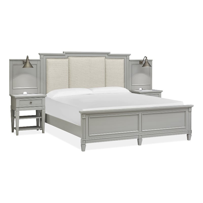 Magnussen Home Glenbrook Pebble King Upholstered Wall Bed