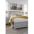 Magnussen Home Glenbrook Pebble California King Upholstered Panel Storage Bed