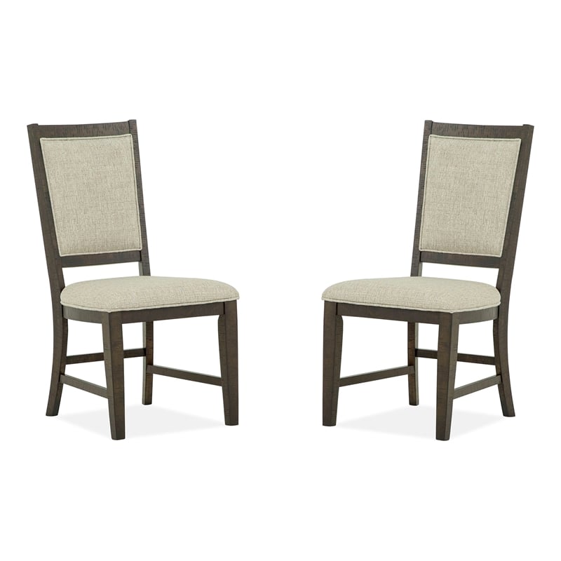 Magnussen Home Westley Falls Graphite Step Upholstered Side Chair Two Pack