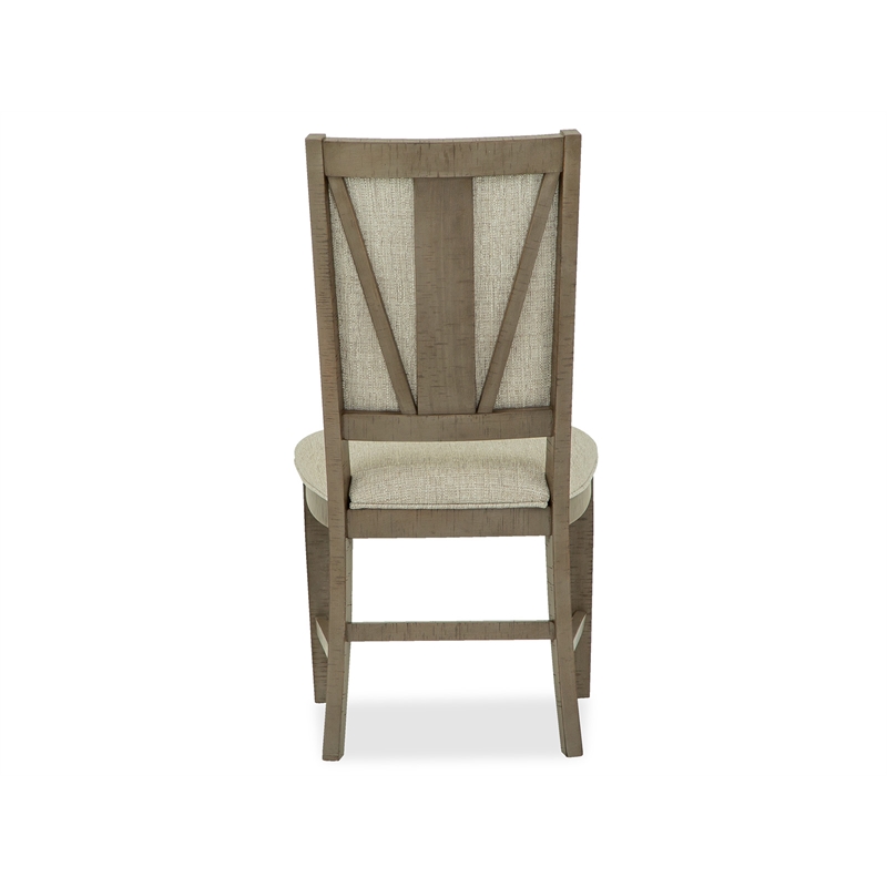 Magnussen Home Paxton Place Dovetail Grey Step Upholstered Side Chair Two Pack