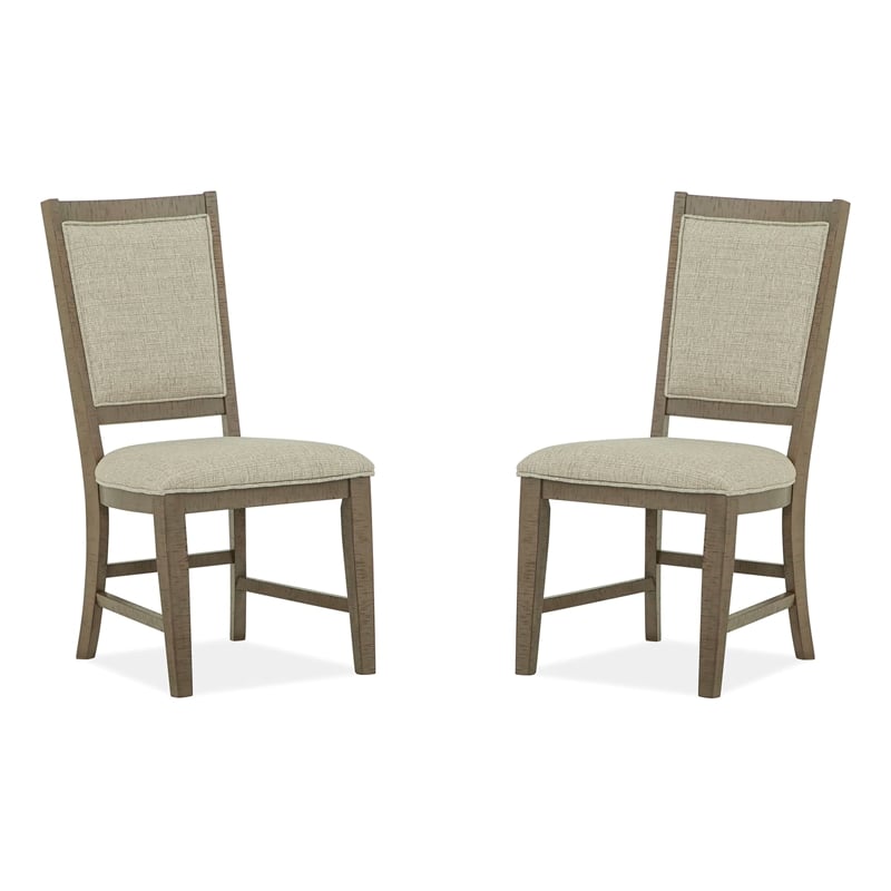 Magnussen Home Paxton Place Dovetail Grey Step Upholstered Side Chair Two Pack