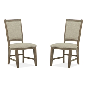Magnussen Home Paxton Place Dovetail Grey Step Upholstered Side Chair Two Pack