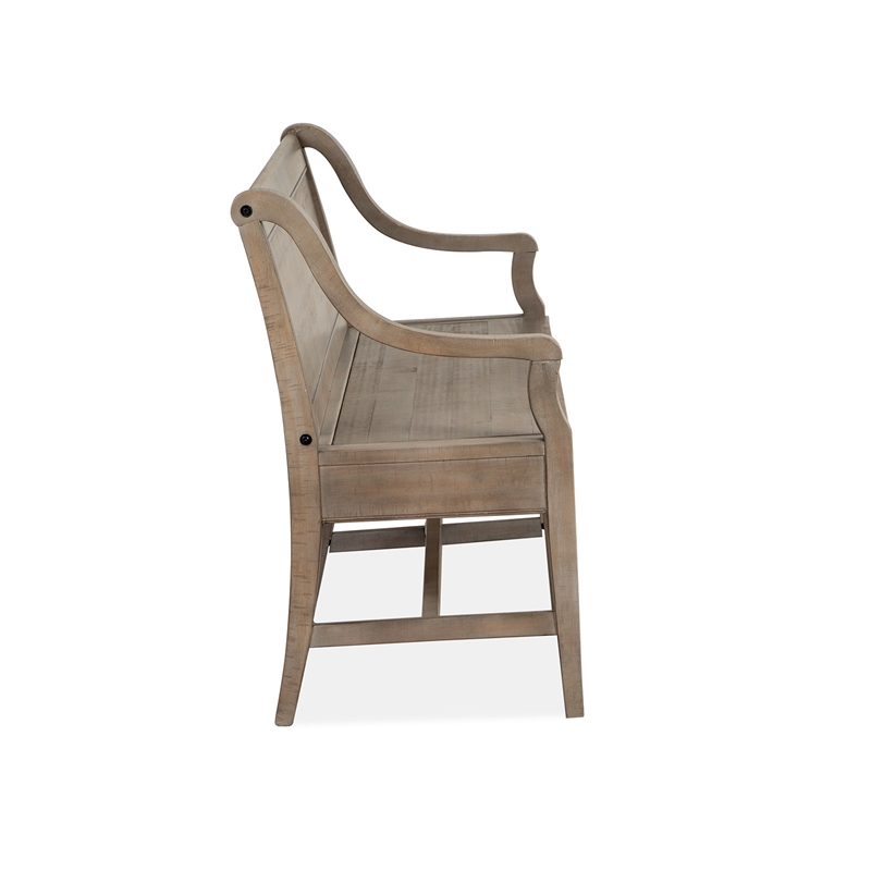Magnussen Home Paxton Place Dovetail Grey Bench