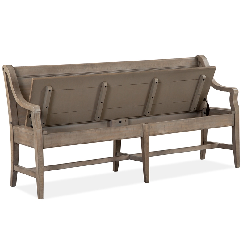 Magnussen Home Paxton Place Dovetail Grey Bench