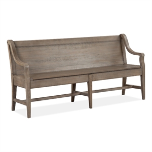 Magnussen Home Paxton Place Dovetail Grey Bench