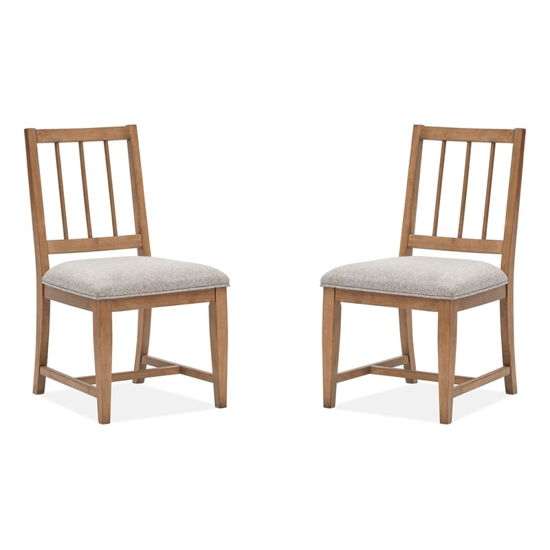 Magnussen Home Lindon Belgian Wheat Upholstered Side Chair Two Pack